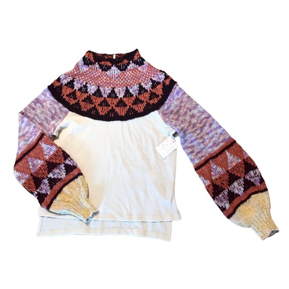 ***SOLD!**NWT Free People Swit the Small Stuff pullover M - Picture 3 of 12